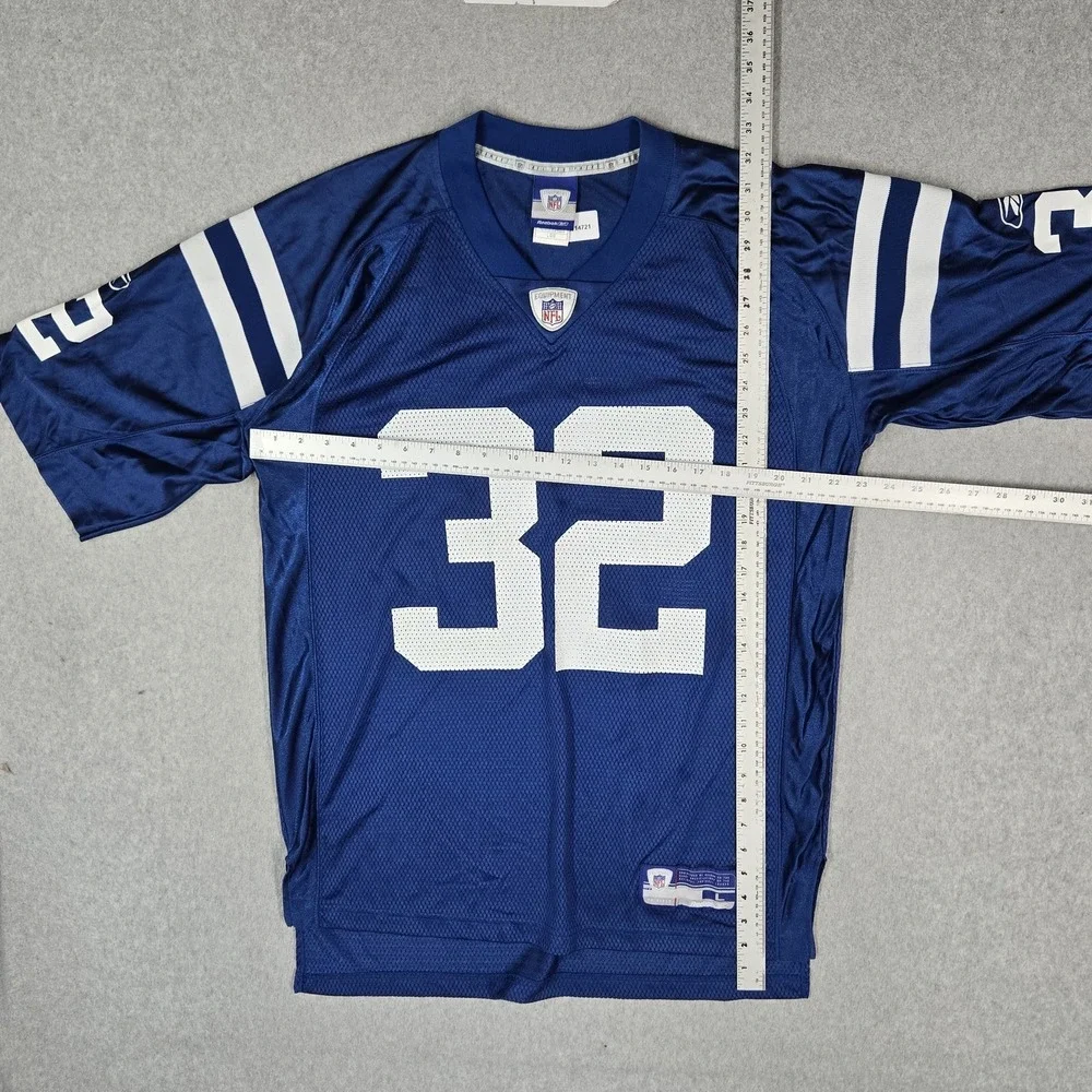 Indianapolis Colts Men Jersey L Blue Edgerrin James #32 Mesh Logo Football NFL